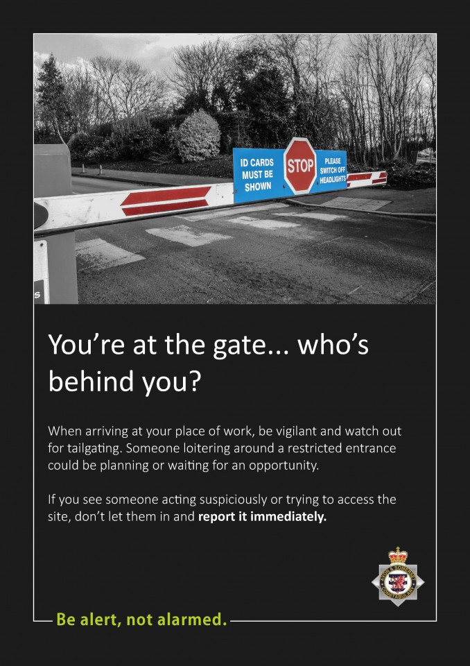 Be Alert, Not Alarmed Poster - Front Gate (I009)